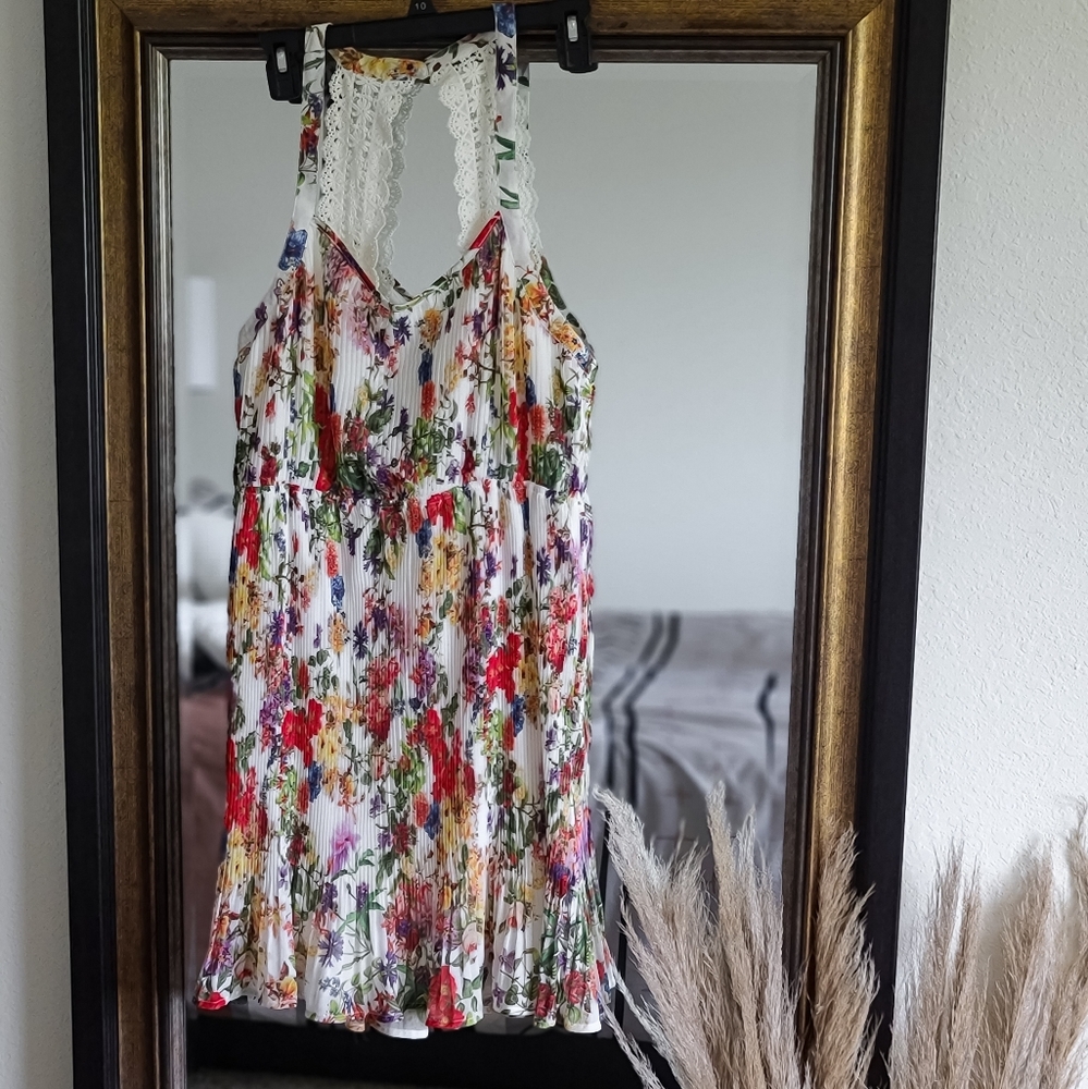 Others Follow Pleated Floral Dress
